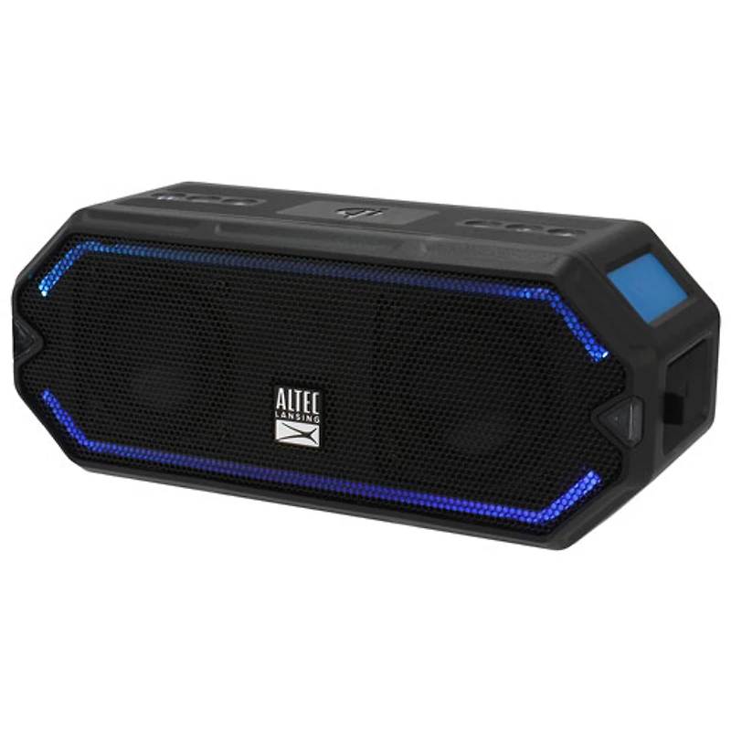 Haut-parleur sans fil Bluetooth étanche HydraBlast d'Altec Lansing - Noir/Bleu royal
