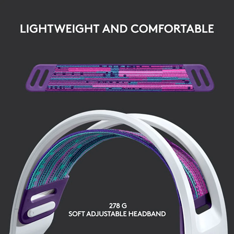 Logitech G733 LIGHTSPEED RGB Wireless Gaming Headset - White