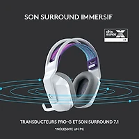 Logitech G733 LIGHTSPEED RGB Wireless Gaming Headset - White