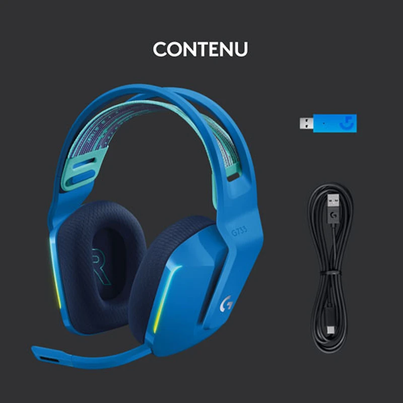 Logitech G733 LIGHTSPEED RGB Wireless Gaming Headset - Blue