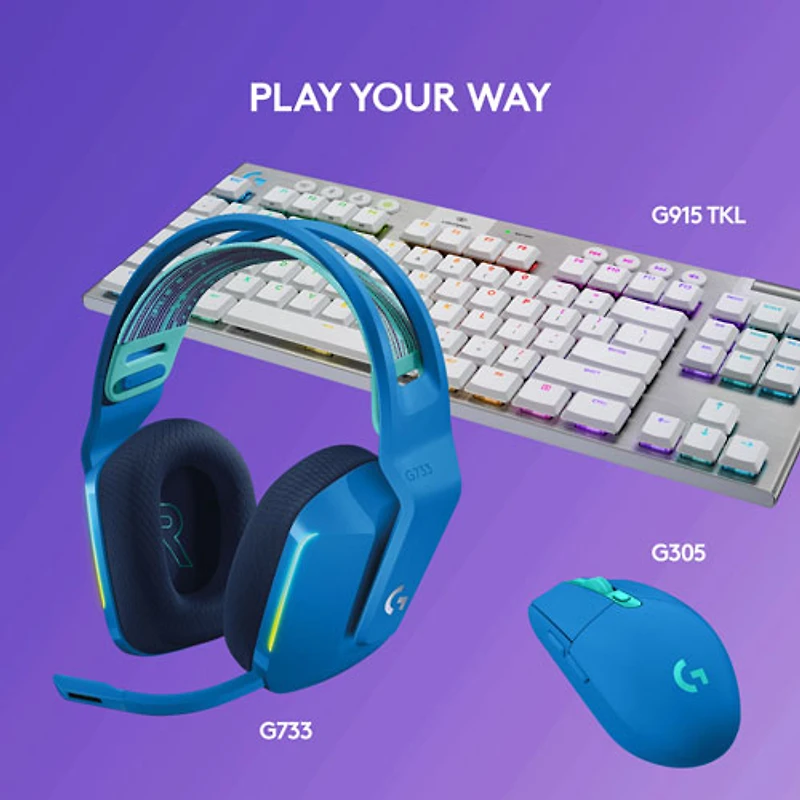 Logitech G733 LIGHTSPEED RGB Wireless Gaming Headset - Blue