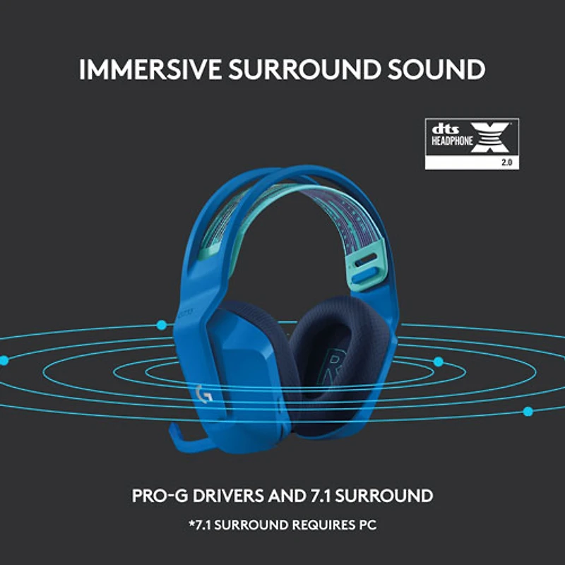 Logitech G733 LIGHTSPEED RGB Wireless Gaming Headset - Blue