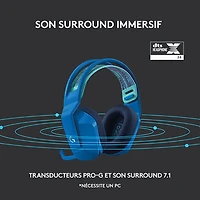 Logitech G733 LIGHTSPEED RGB Wireless Gaming Headset - Blue