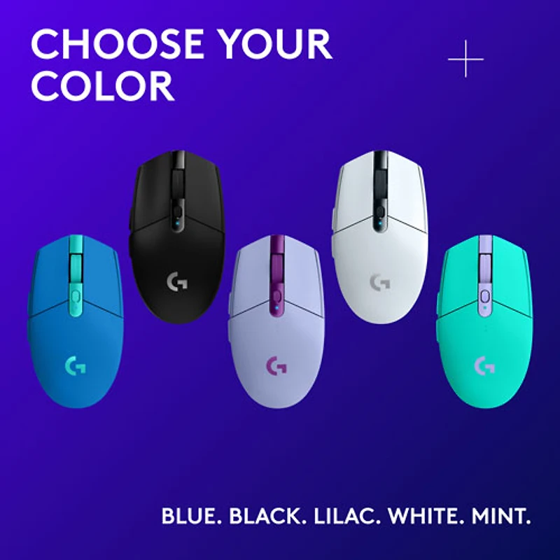 Souris de jeu optique HERO sans fil de 12 000 ppp G305 LIGHTSPEED de Logitech - Lilas