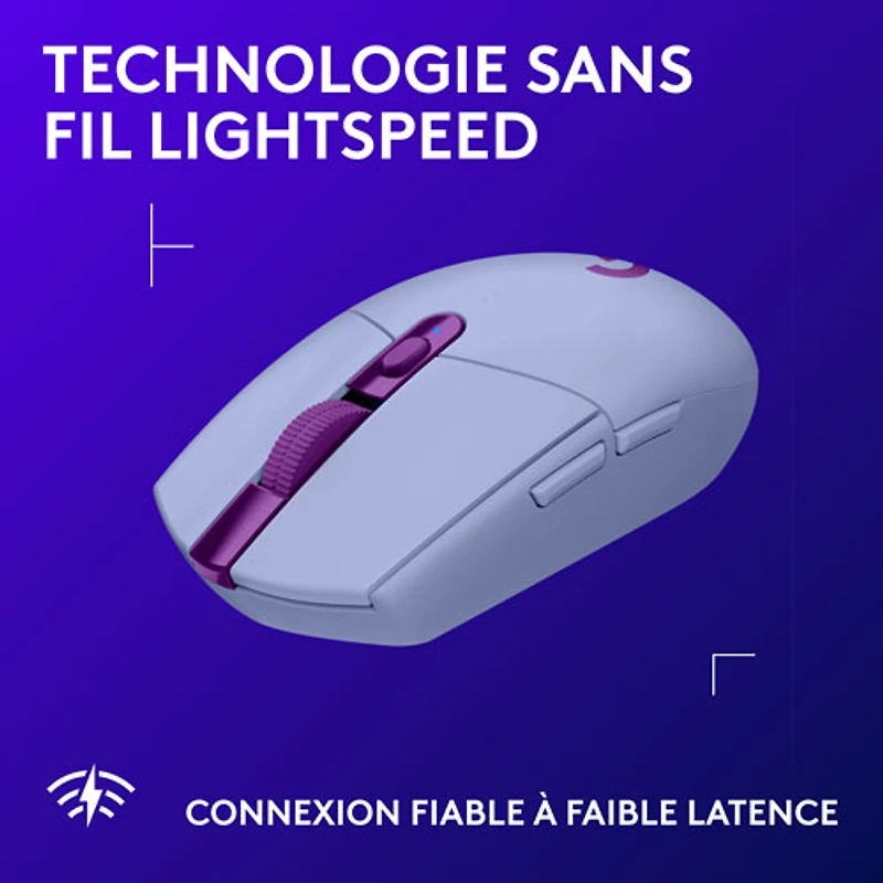 Logitech G305 LIGHTSPEED 12000 DPI Wireless HERO Optical Gaming Mouse - Lilac