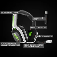 ASTRO Gaming A20 Gen 2 Wireless Gaming Headset with Microphone for Xbox Series X / Xbox One - White/Green