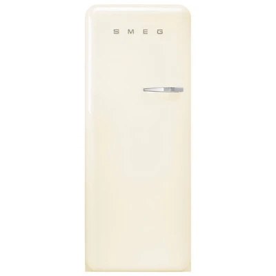 Réfrigérateur à une porte 9,2 pi³ 24 po de style années 50 de Smeg (FAB28ULCR3) - Crème