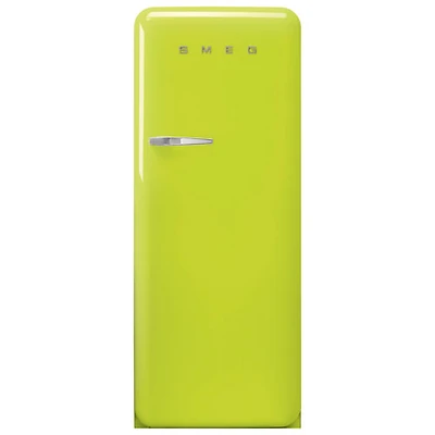 Réfrigérateur à une porte 9,2 pi³ 24 po de style années 50 de Smeg (FAB28URLI3) - Lime