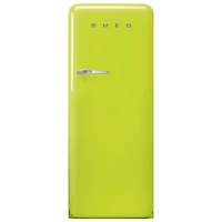 Réfrigérateur à une porte 9,2 pi³ 24 po de style années 50 de Smeg (FAB28URLI3) - Lime