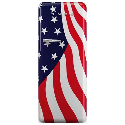 Smeg 50's 24" 9.2 Cu. Ft. All-Fridge Refrigerator (FAB28URDUS3) - US Flag