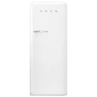 Réfrigérateur à une porte 9,2 pi³ 24 po de style années 50 de Smeg (FAB28URWH3) - Blanc