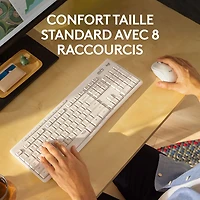 Ensemble clavier et souris optique sans fil silencieux MK295 de Logitech
