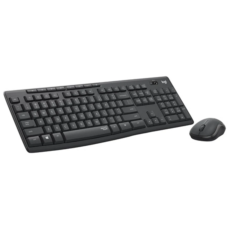 Ensemble clavier et souris optique sans fil silencieux MK295 de Logitech - Graphite