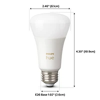 Philips Hue A19 Smart Bluetooth LED Light Bulbs - 3 Pack - White & Colour Ambiance - Only at Best Buy