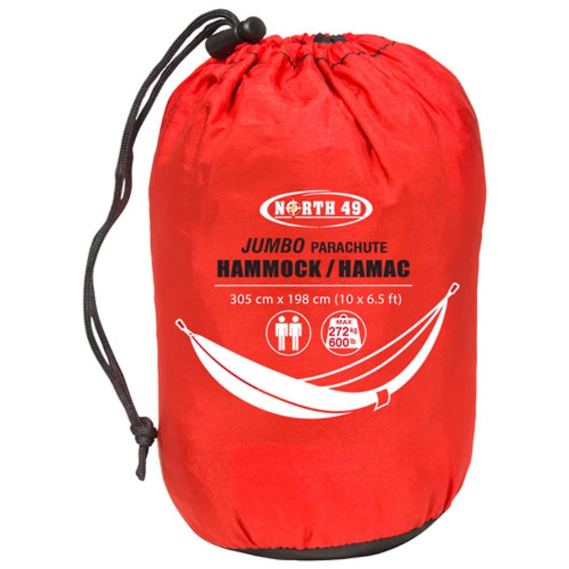 Hamac double de North 49 - Très grand - Rouge/Noir