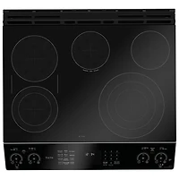 Cuisinière électrique encas. 5 éléments/four double 6,7 pi³ 30 po Profile de GE (PCS980YMFS) - Inox