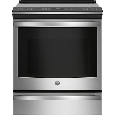 Cuisinière induction enc. 5 éléments/conv. véritable 5,3 pi³ 30 po Profile de GE (PCHS920YMFS)-Inox
