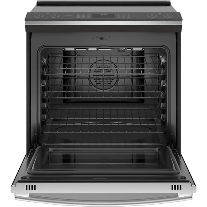 Cuisinière induction enc. 5 éléments/conv. véritable 5,3 pi³ 30 po Profile de GE (PCHS920YMFS)-Inox
