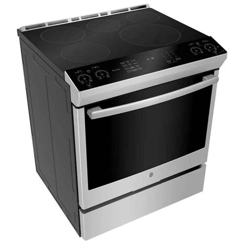 Cuisinière induction enc. 5 éléments/conv. véritable 5,3 pi³ 30 po Profile de GE (PCHS920YMFS)-Inox
