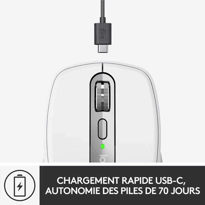 Logitech MX Anywhere 3 Bluetooth Darkfield Mouse for Mac - Pale Grey