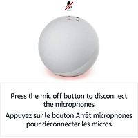 Concentrateur de maison intelligente Amazon Echo (4e génération) avec Alexa - Blanc glacier