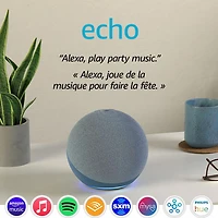 Concentrateur de maison intelligente Amazon Echo (4e génération) avec Alexa - Bleu crépuscule