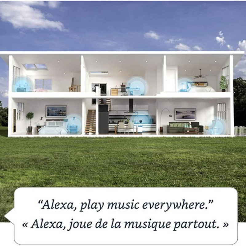 Concentrateur de maison intelligente Amazon Echo (4e génération) avec Alexa - Bleu crépuscule