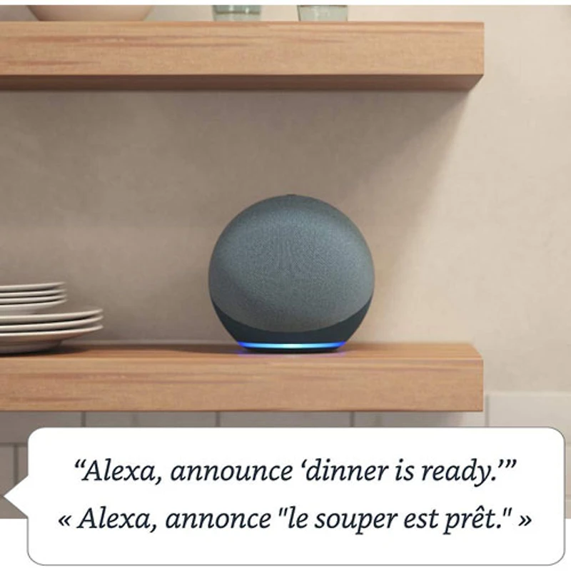 Concentrateur de maison intelligente Amazon Echo (4e génération) avec Alexa - Bleu crépuscule