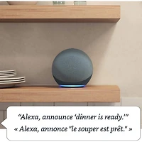 Concentrateur de maison intelligente Amazon Echo (4e génération) avec Alexa - Bleu crépuscule
