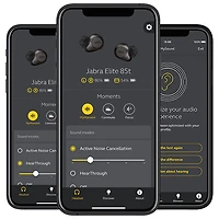 Écouteurs boutons 100 % sans fil à suppression active poussée du bruit Elite 85t de Jabra - Noir titane