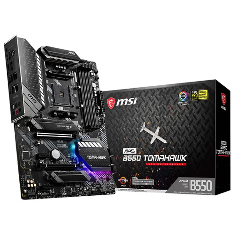 Carte mère MAG B550 Tomahawk ATX AM4 DDR4 de MSI pour processeurs Ryzen 3000/4000/5000 d'AMD