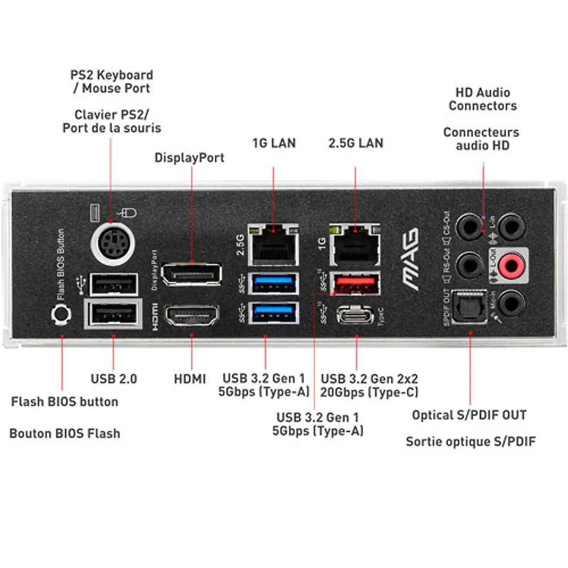 Carte mère MAG B550 Tomahawk ATX AM4 DDR4 de MSI pour processeurs Ryzen 3000/4000/5000 d'AMD