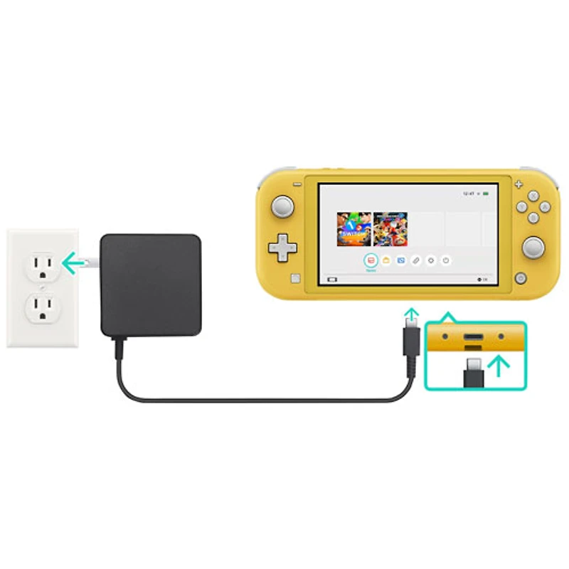 Rocketfish Nintendo Switch/Switch Lite AC Charger 2 (RF-NSACCRGL2-C) - Only at Best Buy