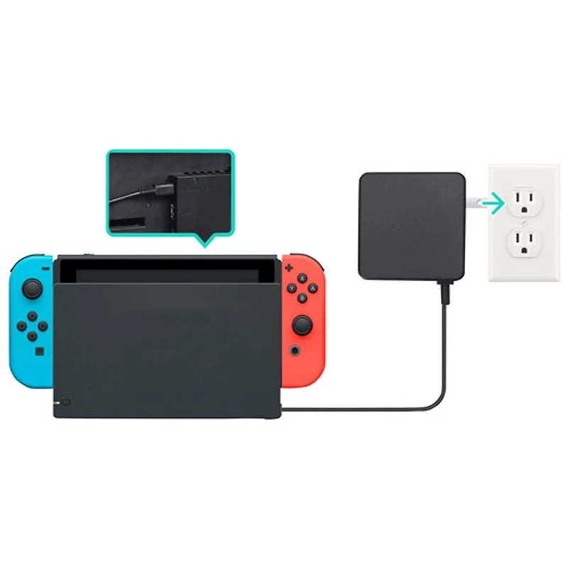 Rocketfish Nintendo Switch/Switch Lite AC Charger 2 (RF-NSACCRGL2-C) - Only at Best Buy