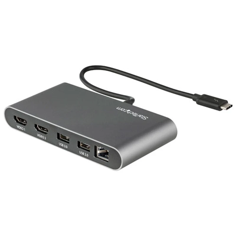 Station d'accueil Thunderbolt 3 de StarTech pour écrans multiples (TB3DKM2HDL)
