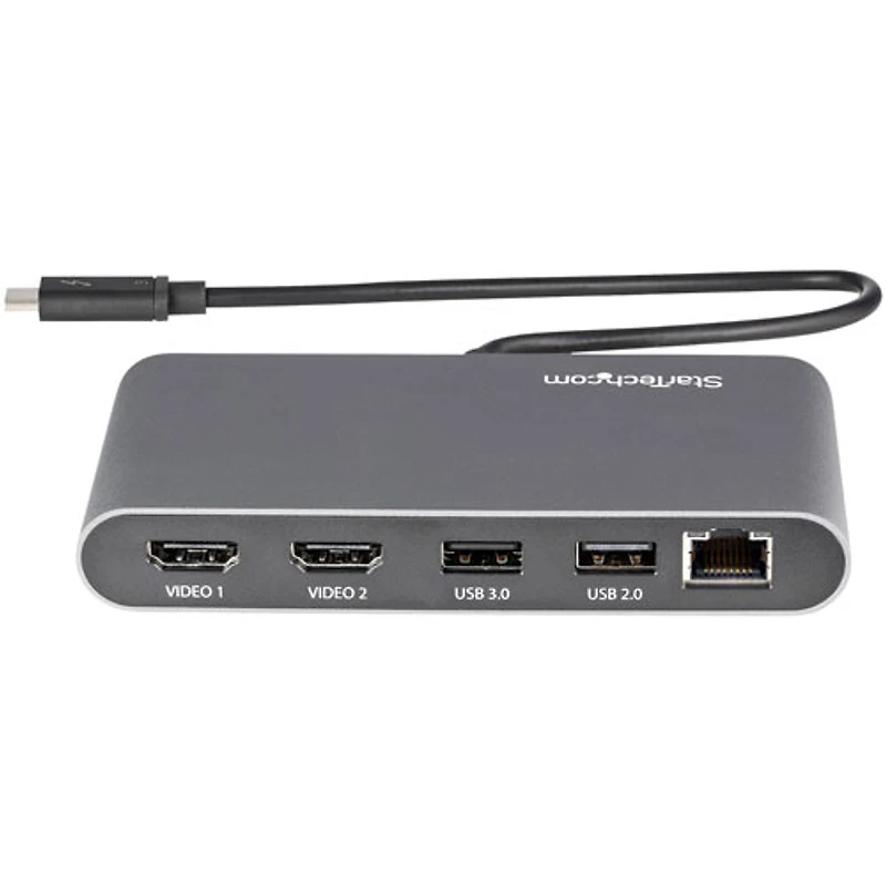 Station d'accueil Thunderbolt 3 de StarTech pour écrans multiples (TB3DKM2HDL)