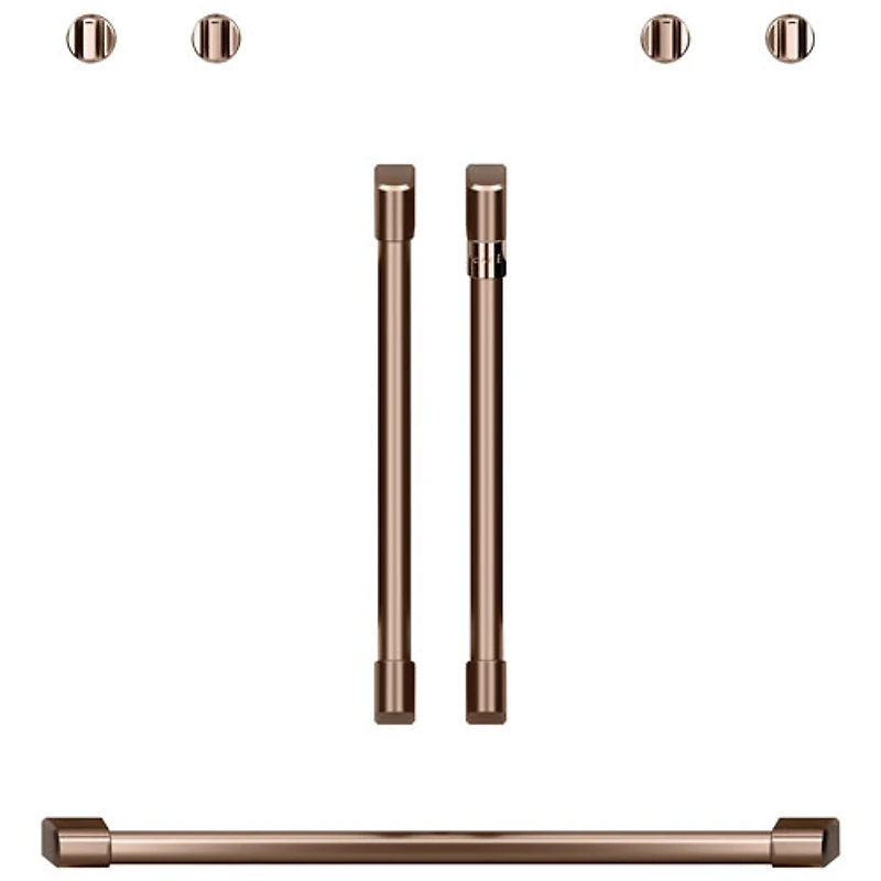 Café 7-Piece Wall Oven Handle & Knob Kit (CXWDFHKPMCU) - Brushed Copper