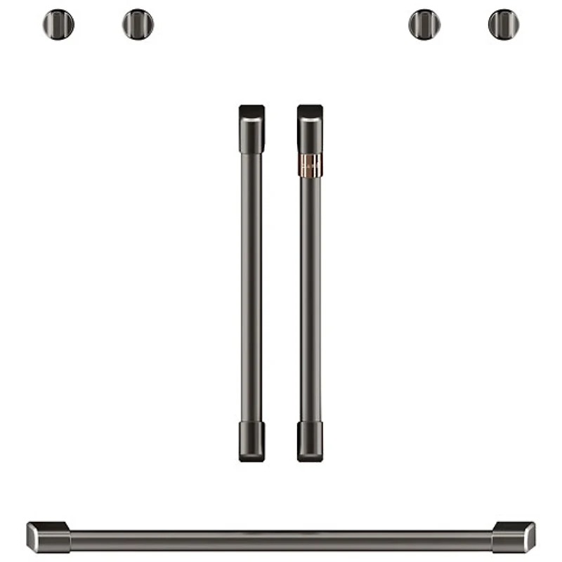 Café 7-Piece Wall Oven Handle & Knob Kit (CXWDFHKPMBT) - Brushed Black