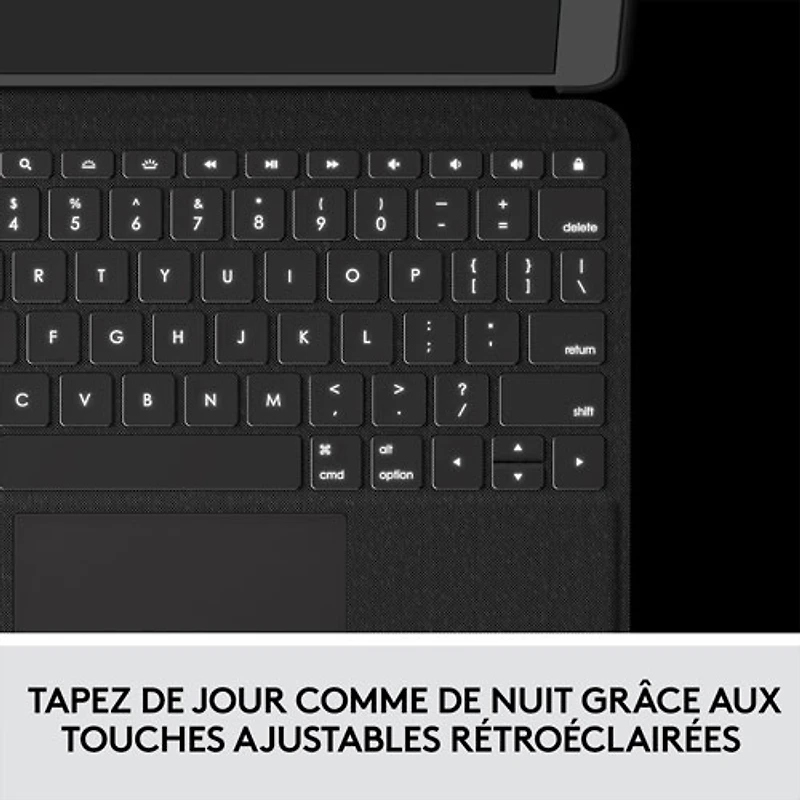 Étui-clavier Folio Touch de Logitech avec pavé tactile pour iPad Air 11 po (M2), iPad Air (5e/4e génération) - Gris