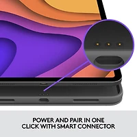 Étui-clavier Folio Touch de Logitech avec pavé tactile pour iPad Air 11 po (M2), iPad Air (5e/4e génération) - Gris