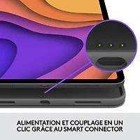 Étui-clavier Folio Touch de Logitech avec pavé tactile pour iPad Air 11 po (M2), iPad Air (5e/4e génération) - Gris