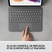 Étui-clavier Folio Touch de Logitech avec pavé tactile pour iPad Air 11 po (M2), iPad Air (5e/4e génération) - Gris