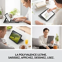 Étui-clavier Folio Touch de Logitech avec pavé tactile pour iPad Air 11 po (M2), iPad Air (5e/4e génération) - Gris