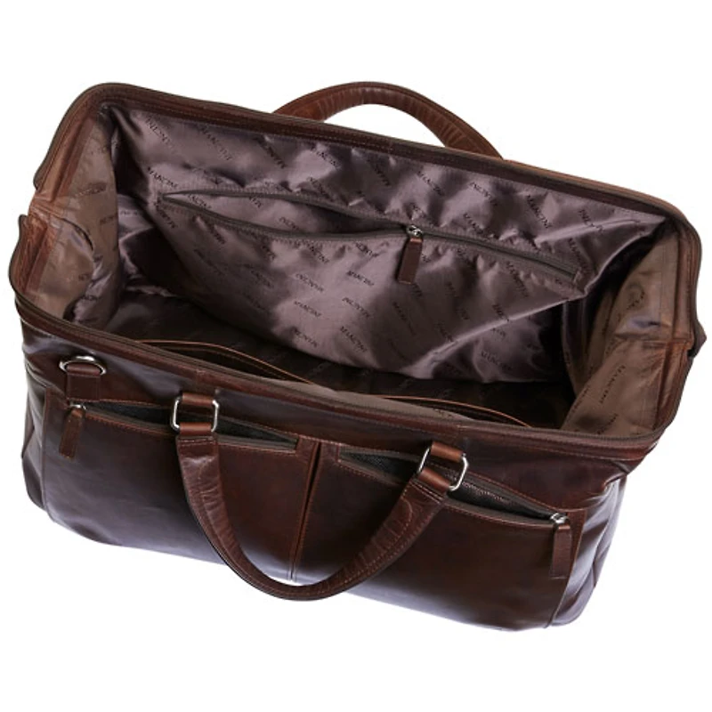 Sac de sport en cuir de buffle de Mancini - Brun