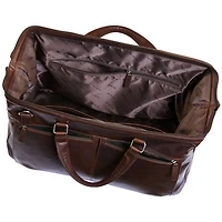 Sac de sport en cuir de buffle de Mancini - Brun