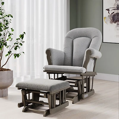 Ensemble avec fauteuils coulissants et pouf Cozy de Forever Eclectic - Gris chic