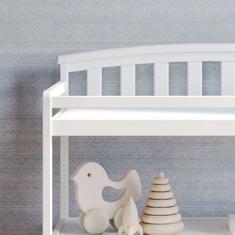 Table à langer à dessus courbé de Forever Eclectic - Blanc mat
