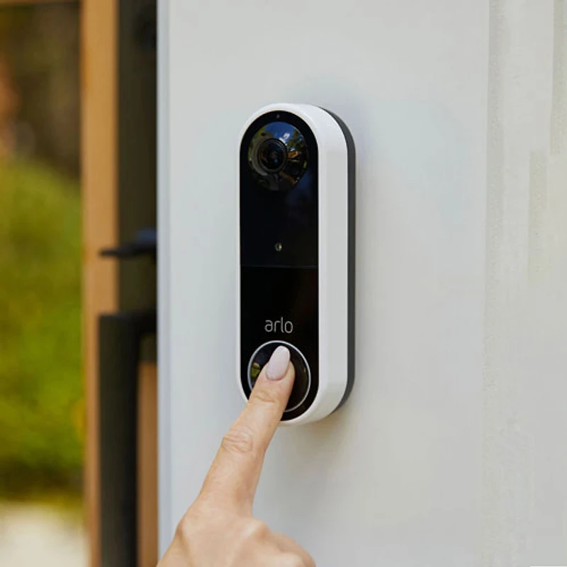 Sonnette vidéo Wi-Fi sans fil Arlo Essential - Blanc