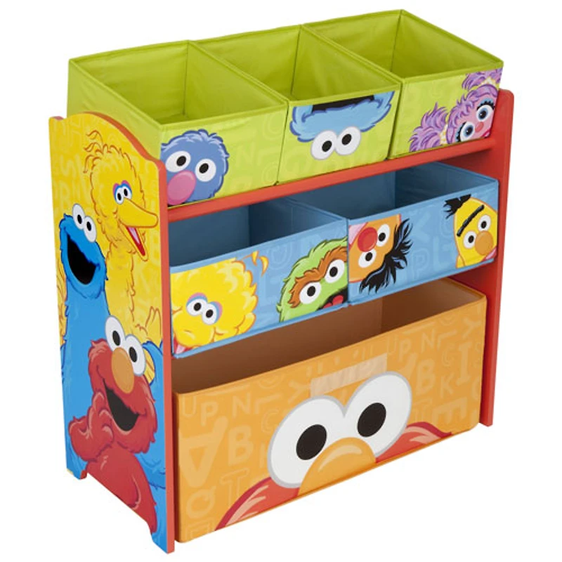 Meuble de rangement pour jouets à 6 bacs Sesame Street de Delta Children