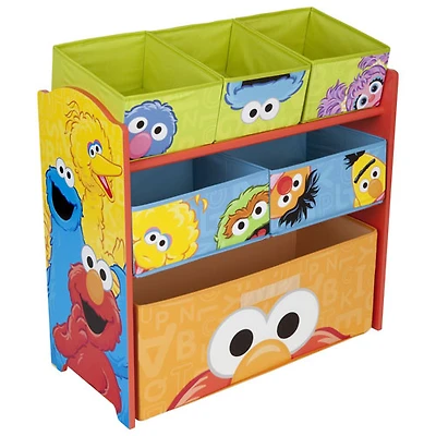 Meuble de rangement pour jouets à 6 bacs Sesame Street de Delta Children